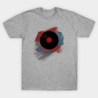 Vinyl Record with Paint Strokes T-Shirt